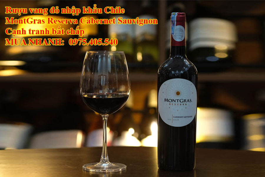 Rượu vang đỏ nhập khẩu Chile MontGras Reserva Cabernet Sauvignon Cạnh tranh bất chấp