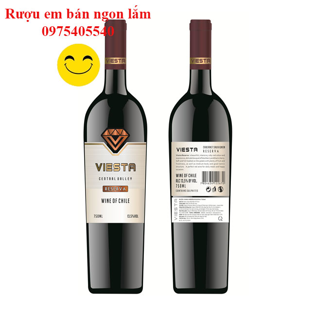 Rượu vang đỏ nhập khẩu Chile Viesta Cabernet Sauvignon Reserva 750ml