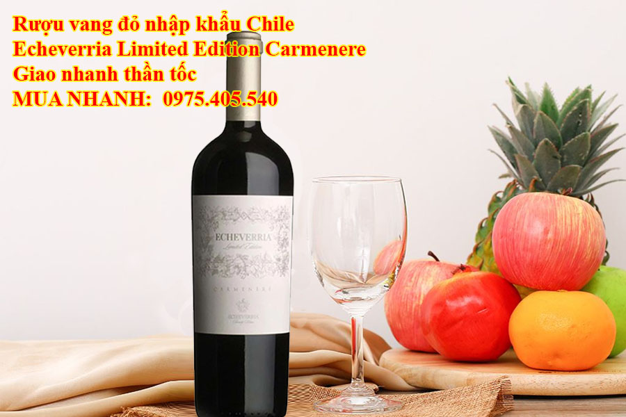 Rượu vang đỏ nhập khẩu Chile Echeverria Limited Edition Carmenere Giao nhanh thần tốc