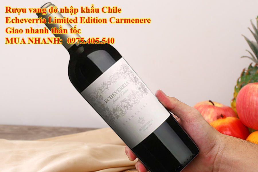 Rượu vang đỏ nhập khẩu Chile Echeverria Limited Edition Carmenere Giao nhanh thần tốc