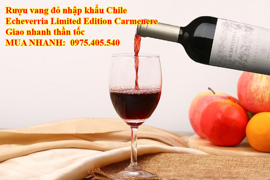 Rượu vang đỏ nhập khẩu Chile Echeverria Limited Edition Carmenere Giao nhanh thần tốc