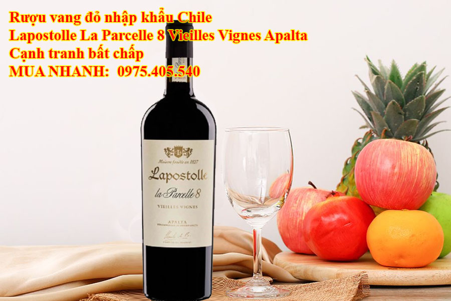 Rượu vang đỏ nhập khẩu Chile Lapostolle La Parcelle 8 Vieilles Vignes Apalta Cạnh tranh bất chấp