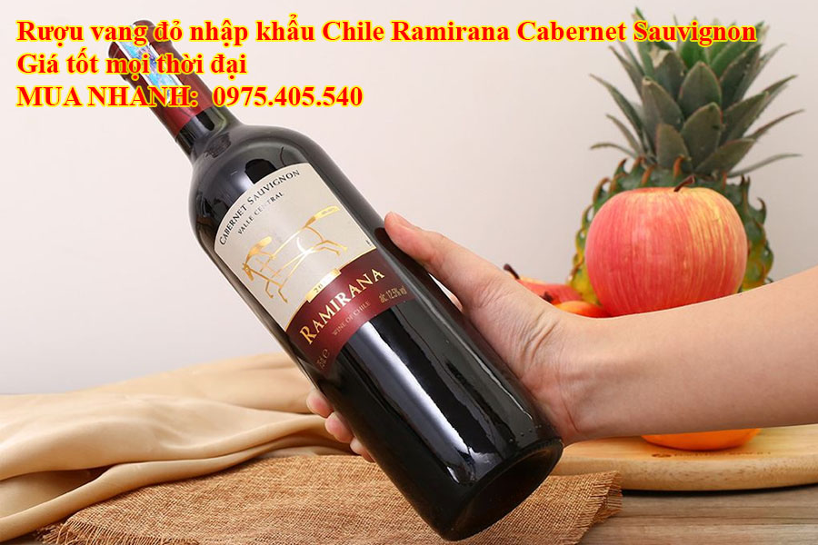 Rượu vang đỏ nhập khẩu Chile Ramirana Cabernet Sauvignon Giá tốt mọi thời đại  