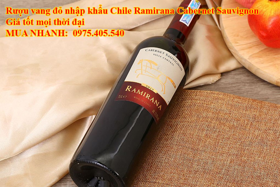 Rượu vang đỏ nhập khẩu Chile Ramirana Cabernet Sauvignon Giá tốt mọi thời đại  