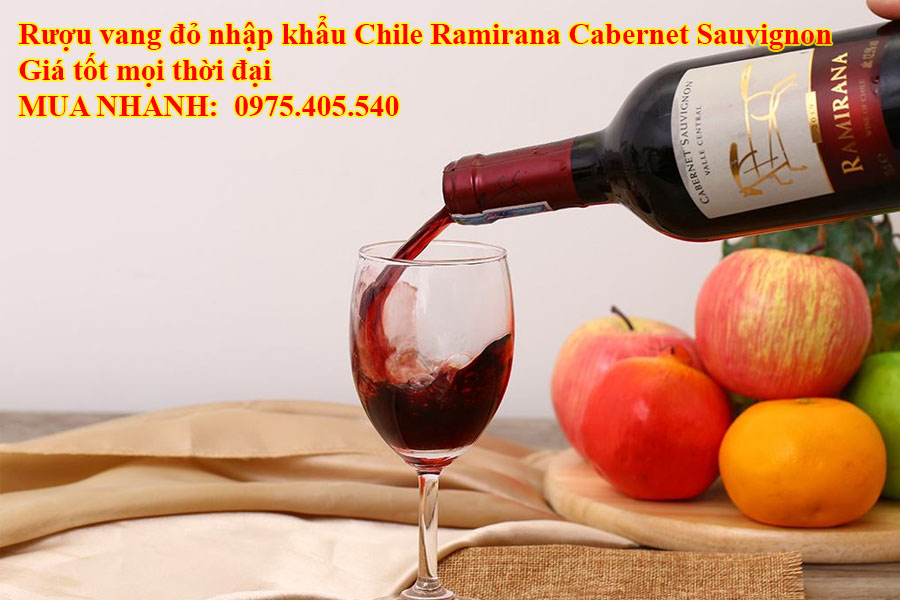 Rượu vang đỏ nhập khẩu Chile Ramirana Cabernet Sauvignon Giá tốt mọi thời đại  