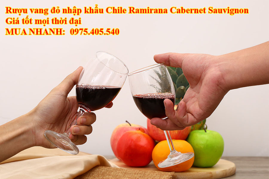 Rượu vang đỏ nhập khẩu Chile Ramirana Cabernet Sauvignon Giá tốt mọi thời đại  