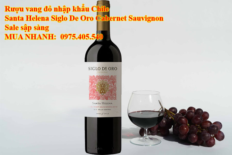 Rượu vang đỏ nhập khẩu Chile Santa Helena Siglo De Oro Cabernet Sauvignon Sale sập sàng 