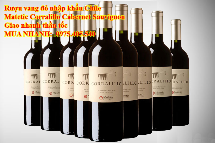 Rượu vang đỏ nhập khẩu Chile Matetic Corralillo Cabernet Sauvignon Giao nhanh thần tốc 