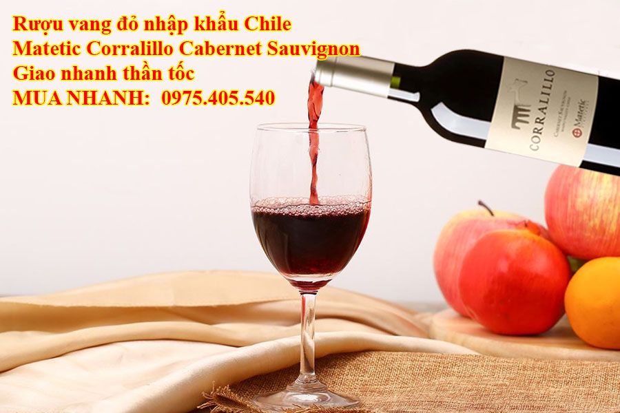 Rượu vang đỏ nhập khẩu Chile Matetic Corralillo Cabernet Sauvignon Giao nhanh thần tốc 