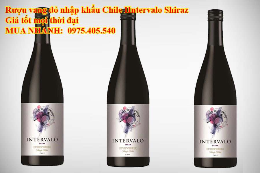 Rượu vang đỏ nhập khẩu Chile Intervalo Shiraz Giá tốt mọi thời đại  