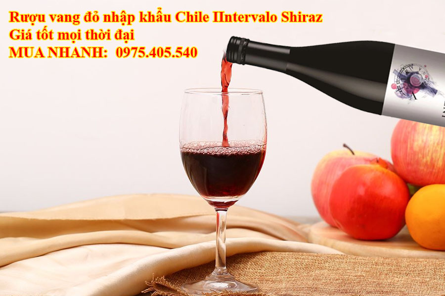 Rượu vang đỏ nhập khẩu Chile Intervalo Shiraz Giá tốt mọi thời đại  