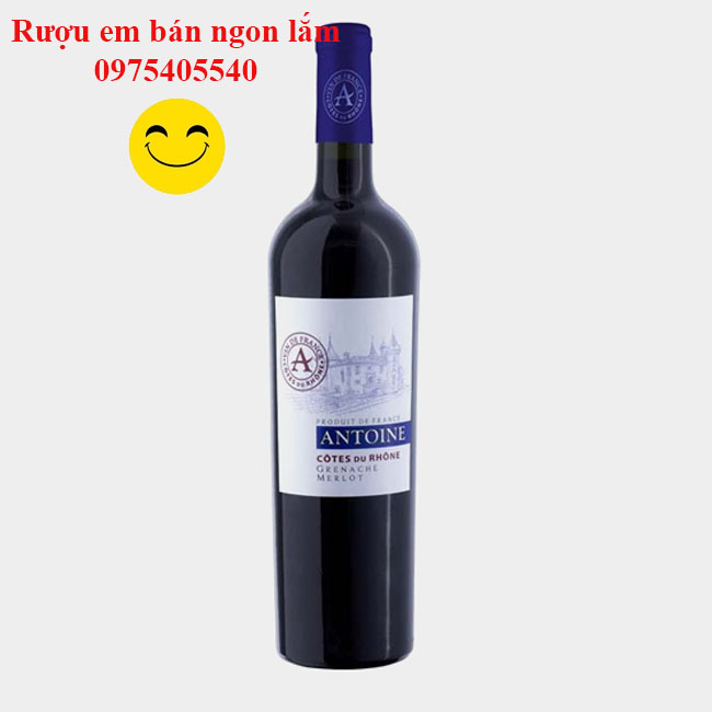 Rượu vang đỏ nhập khẩu Pháp Antoine Grenache Merlot chai 750ml