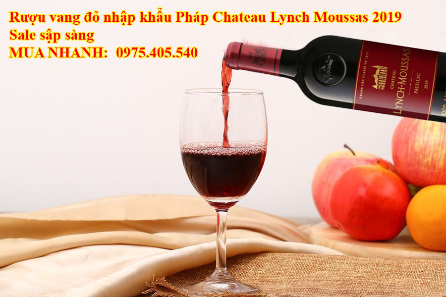 Rượu vang đỏ nhập khẩu Pháp Chateau Lynch Moussas 2019 Sale sập sàng 