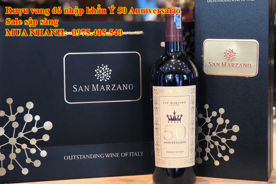 Rượu Vang đỏ nhập khẩu Ý 50 Anniversario Sale sập sàng