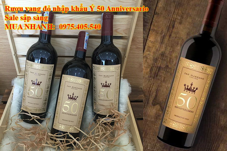 Rượu Vang đỏ nhập khẩu Ý 50 Anniversario Sale sập sàng