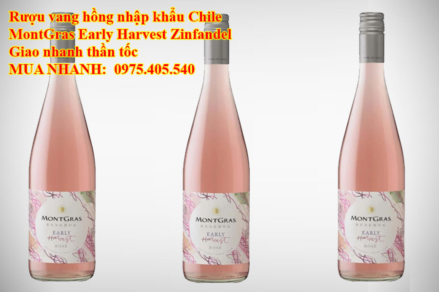 Rượu vang hồng nhập khẩu Chile MontGras Early Harvest Zinfandel Giao nhanh thần tốc 