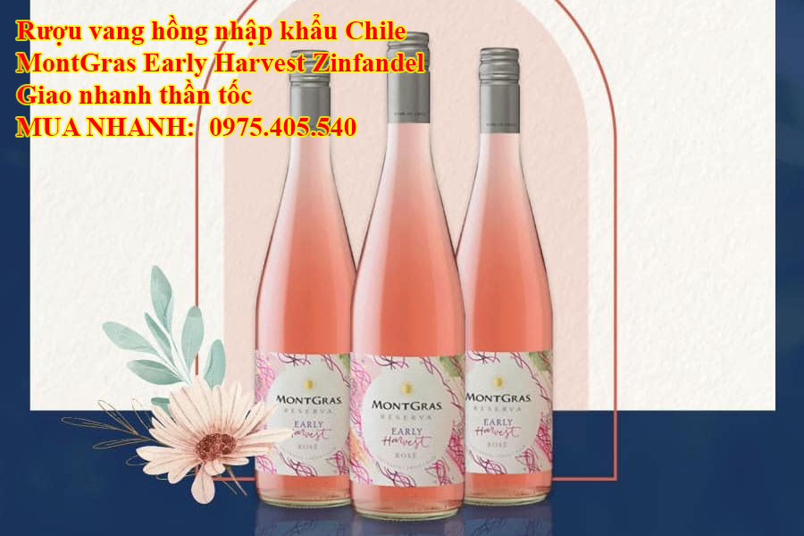 Rượu vang hồng nhập khẩu Chile MontGras Early Harvest Zinfandel Giao nhanh thần tốc 