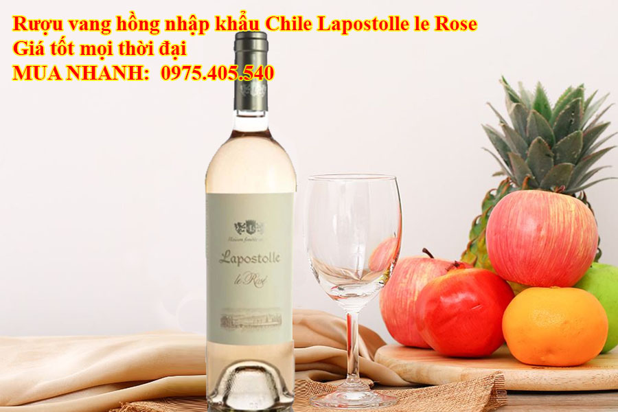 Rượu vang hồng nhập khẩu Chile Lapostolle le Rose Giá tốt mọi thời đại  