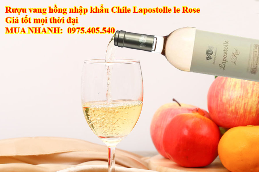 Rượu vang hồng nhập khẩu Chile Lapostolle le Rose Giá tốt mọi thời đại  