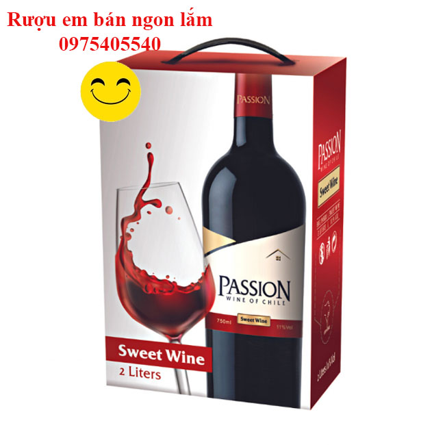 Rượu vang ngọt nhập khẩu Chile Passion Hộp giấy 2 Lít