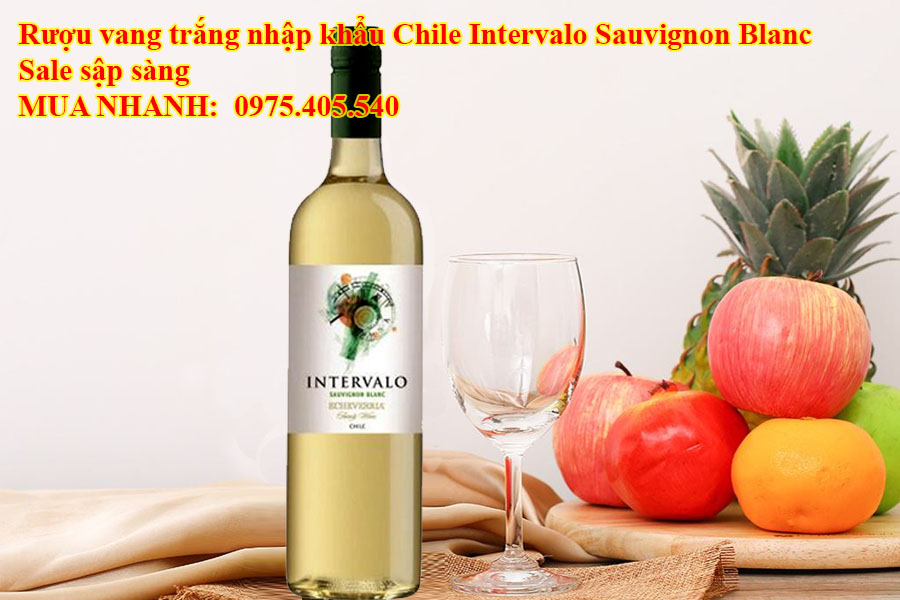 Rượu vang trắng nhập khẩu Chile Intervalo Sauvignon Blanc Sale sập sàng 
