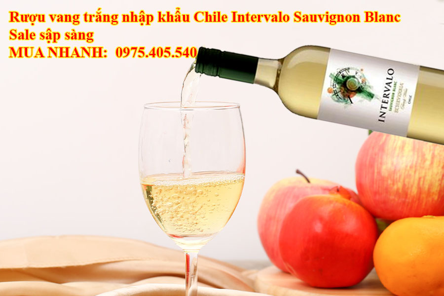 Rượu vang trắng nhập khẩu Chile Intervalo Sauvignon Blanc Sale sập sàng 