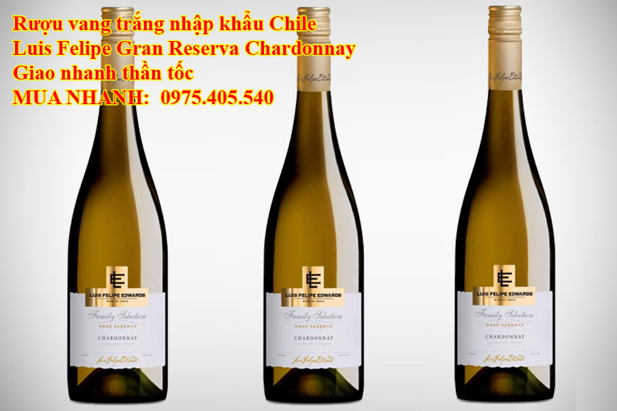 Rượu vang trắng nhập khẩu Chile Luis Felipe Gran Reserva Chardonnay Giao nhanh thần tốc 