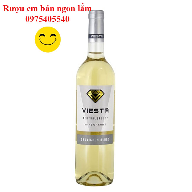 Rượu vang Trắng nhập khẩu Chile Viesta Sauvignon Blanc chai 750ml 