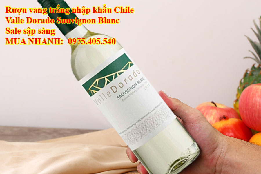 Rượu vang trắng nhập khẩu Chile Valle Dorado Sauvignon Blanc Sale sập sàng 